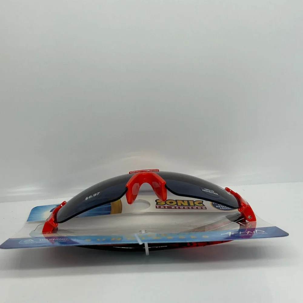 Sonic the Hedgehog Shadow Kids Sunglasses Black Red Wrap Shield NEW Summer Beach